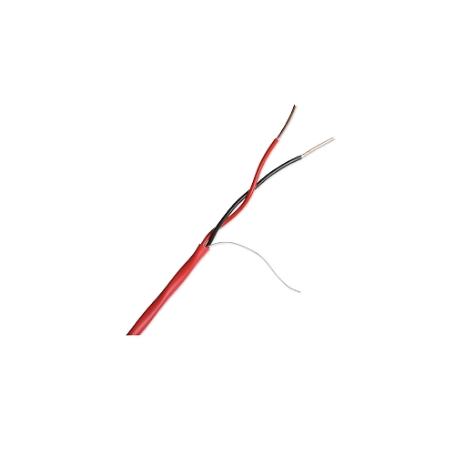 Wirepath™ 22 AWG 2-Conductor Plenum Rated Solid Copper Security Wire | Red