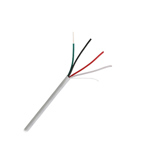 Wirepath™ 22 AWG 4-Conductor Plenum Rated Solid Copper Security Wire | Red 1000ft