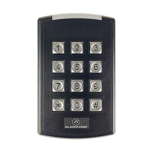 Alarm.com Single-Gang Card Reader for Access Control with Keypad, OSDP & Wiegand Compatible, Supports DESFire, NFC, BLE, & Proximity